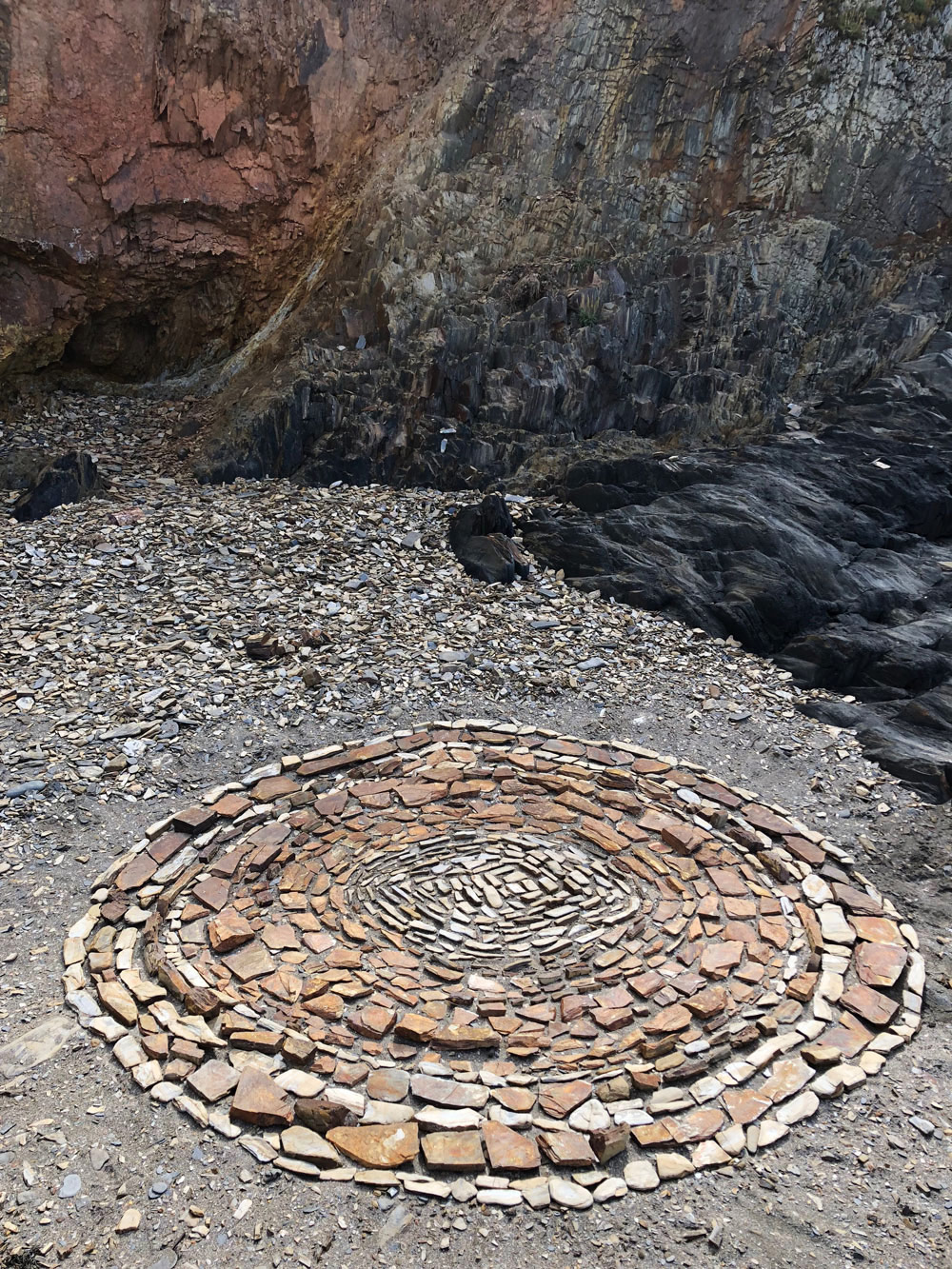 Stone Circle Drawing Newport Sands, Pembrokeshire, July 2018