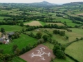 Aerial photo of drawing looking towards The Skirrid Mountain, 150ft x 110ft, indigenous sandstone