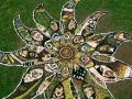 Big Draw Community Drawing, c. 90ft diameter, Foraged natural materials