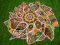 Drawing, c. 50ft diameter, fruit, vegetables, woodland produce